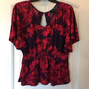 H&M Pink & Purple Floral Top